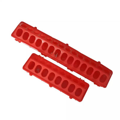 Flip Top Chicken Feeder de plastique rouge 28 trous pour Chick Bird Parrot